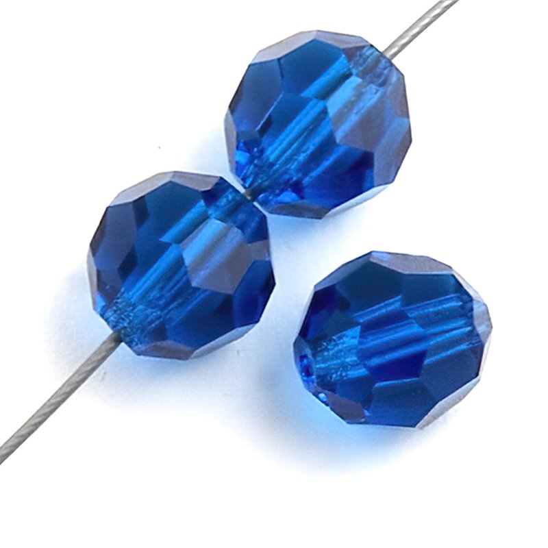 Preciosa Crystal - 6mm Faceted Round - Capri Blue (36)