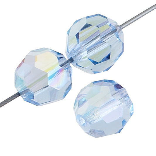 Preciosa Crystal - 6mm Faceted Round - Light Sapphire AB (36)