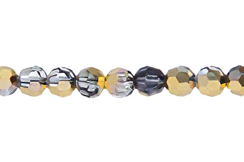 Preciosa Crystal - 4mm Faceted Round - Aurum Half-coat (31)