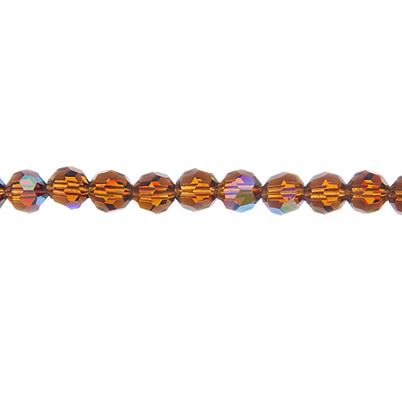 Preciosa Crystal - 4mm Faceted Round - Light Colorado Topaz AB (31)