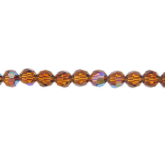 Preciosa Crystal - 4mm Faceted Round - Light Colorado Topaz AB (31)