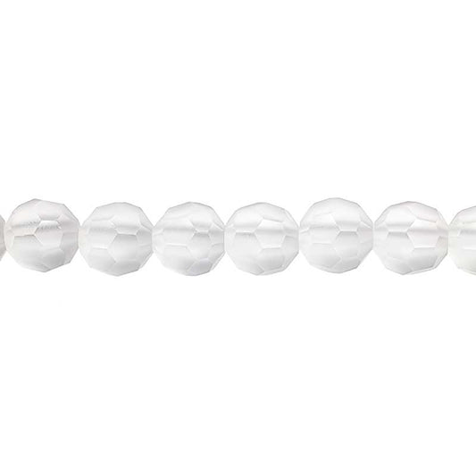 Preciosa Crystal - 6mm Faceted Round - Crystal Matt (21)