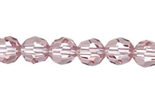 Preciosa Crystal - 6mm Faceted Round - Light Rose (21)