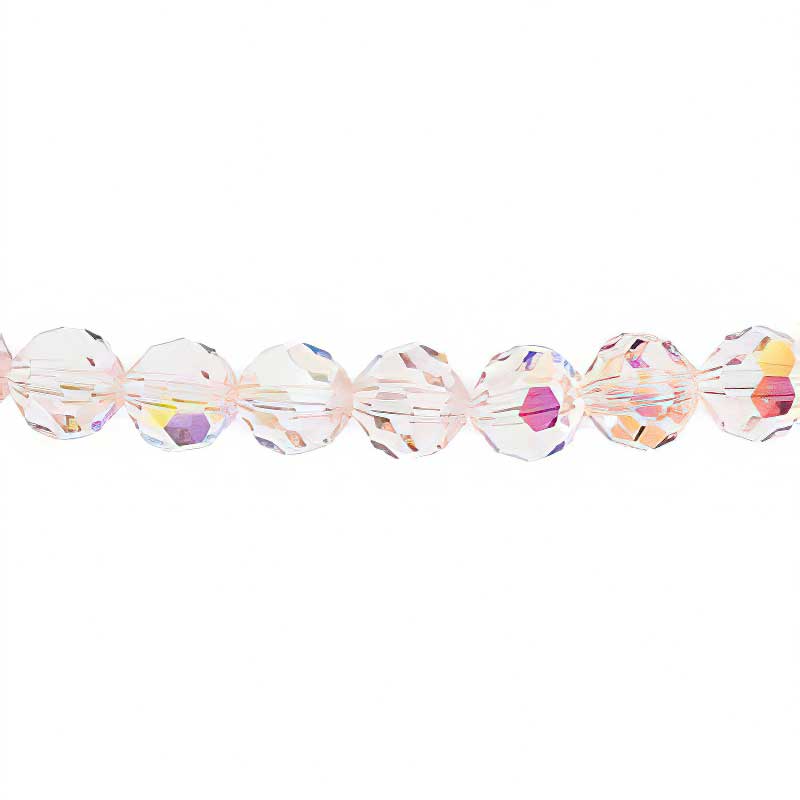 Preciosa Crystal - 6mm Faceted Round - Light Rose AB (21)