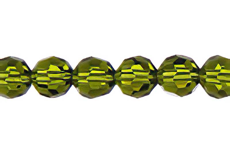 Preciosa Crystal - 6mm Faceted Round - Olivine (21)