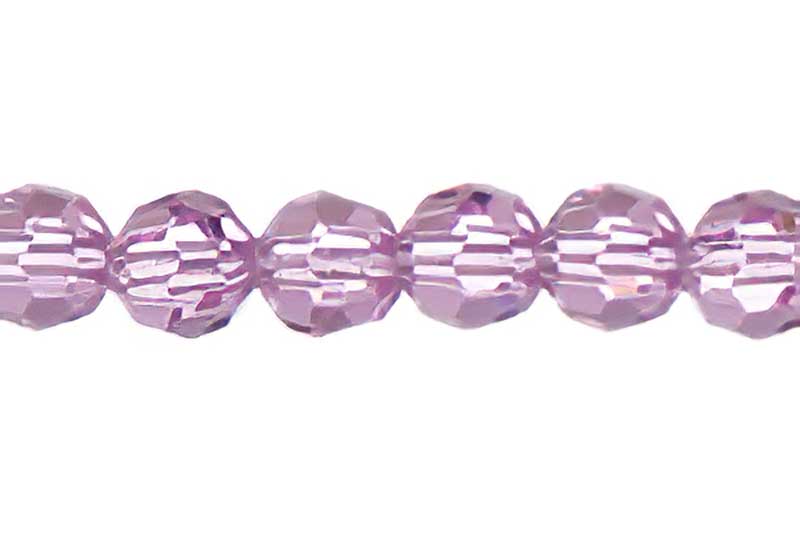 Preciosa Crystal - 6mm Faceted Round - Pink Sapphire (21)