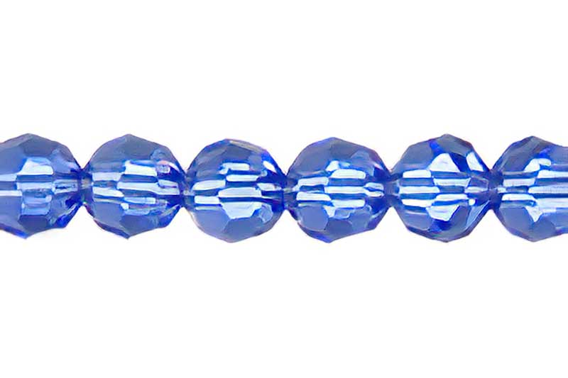 Preciosa Crystal - 6mm Faceted Round - Sapphire (21)