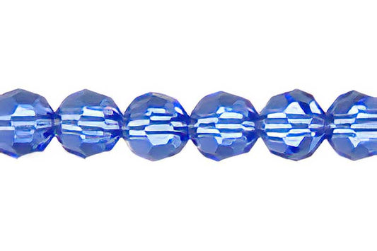 Preciosa Crystal - 6mm Faceted Round - Sapphire (21)
