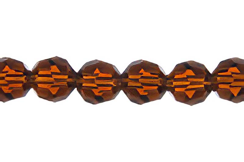Preciosa Crystal - 6mm Faceted Round - Smoke Topaz (21)