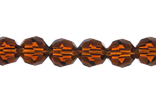 Preciosa Crystal - 6mm Faceted Round - Smoke Topaz (21)