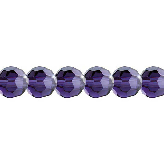 Preciosa Crystal - 6mm Faceted Round - Tanzanite (21)