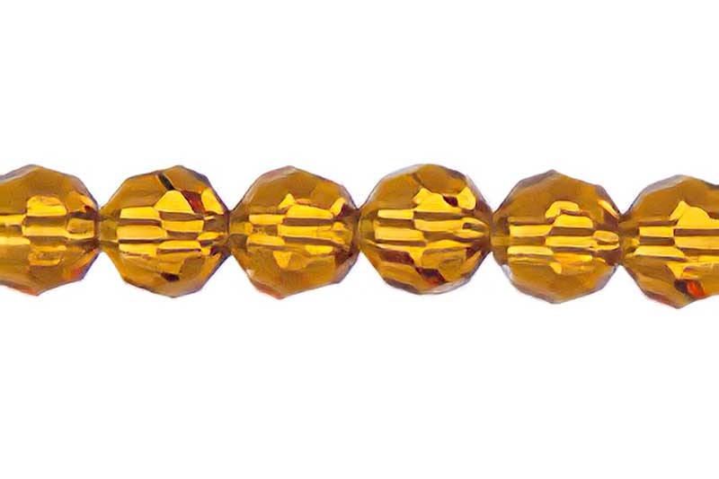 Preciosa Crystal - 6mm Faceted Round - Topaz (21)