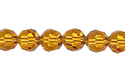 Preciosa Crystal - 6mm Faceted Round - Topaz (21)