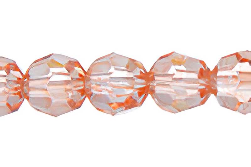Preciosa Crystal - 8mm Faceted Round - Light Orange (15)