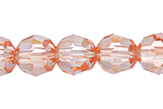 Preciosa Crystal - 8mm Faceted Round - Light Orange (15)
