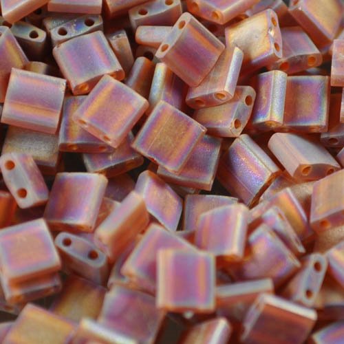 Miyuki -  Tila - Transparent Dark Amethyst Amber Matte AB (5g)
