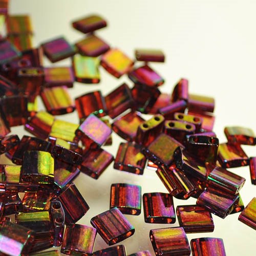 Miyuki -  Tila - Gold Lustre Dark Topaz Rainbow (5g)