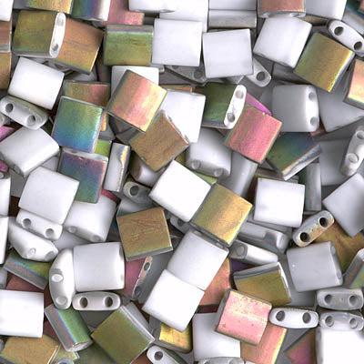 Miyuki -  Tila - Matted White Vitrail (5g)