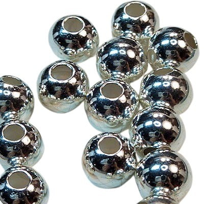 Sterling Beads - 10mm - Seamless Round - Bright Sterling