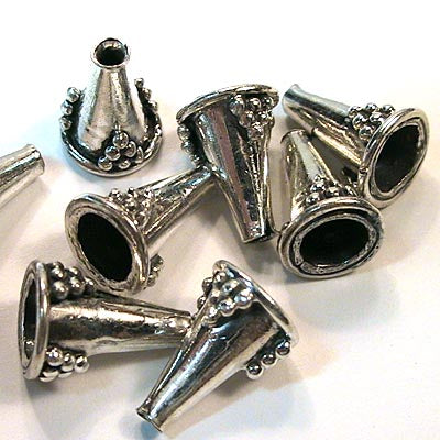 Cone Granulated Bali-Style - 12mm - Sterling