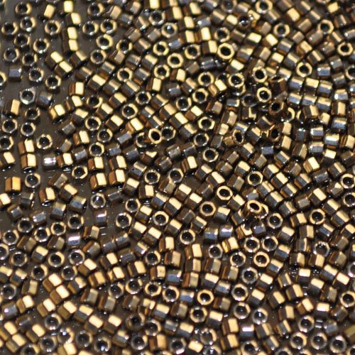 Delica 11/0 Hex-cut Beads - db0022c - Metallic Dark Bronze 5.2g