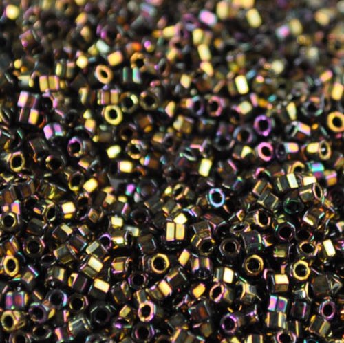 Delica 11/0 Hex-cut Beads - db0023c - Metallic Light Bronze Iris 7.1g