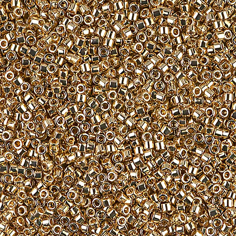 Delica Beads 11/0 - db0034b - Light Gold 24kt Plated 50g
