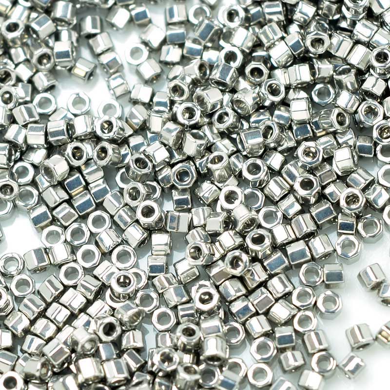 Delica 11/0 Hex-cut Beads - db0038c - Palladium plated 2.5 gr