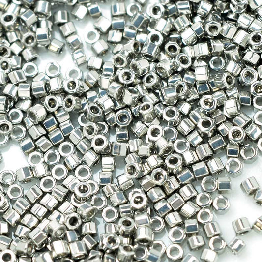 Delica 11/0 Hex-cut Beads - db0038c - Palladium plated 2.5 gr