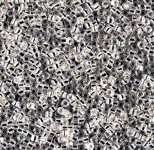 Delica Beads 11/0 - db0041b - Silver Lined Crystal 50g
