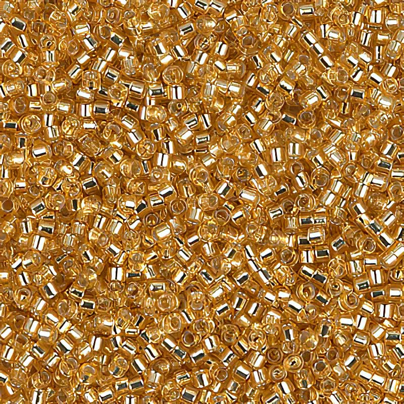 Delica Beads 11/0 - db0042b - Silver Lined Gold 50g