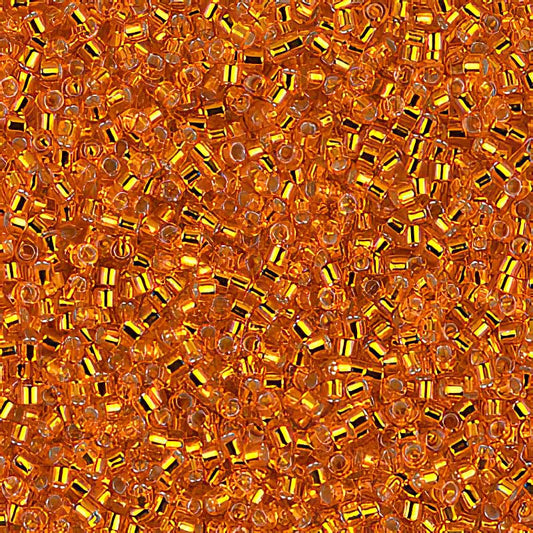 Delica 11/0 Beads - db0045 - Silver Lined Orange 5.2g