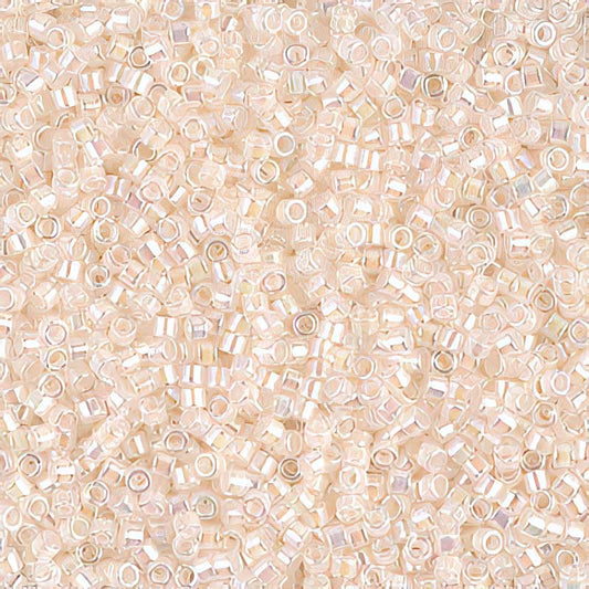 Delica Beads 11/0 - db0052b - Lined Rainbow Pale Peach 50g