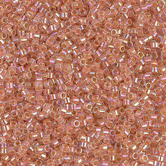 Delica Beads 11/0 - db0054b - Dyed Peach Lined AB 50g