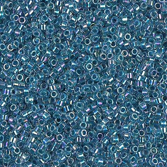 Delica Beads 11/0 - db0058b - Marine Blue Lined Crystal AB 50g