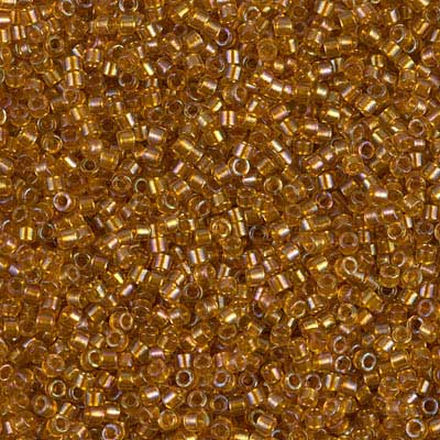 Delica 11/0 Beads - db0065 - Lined Topaz AB 5.2g