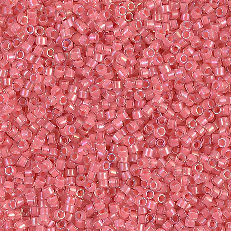Delica 11/0 Beads - db0070 - Lined Rose Pink AB 5.2g