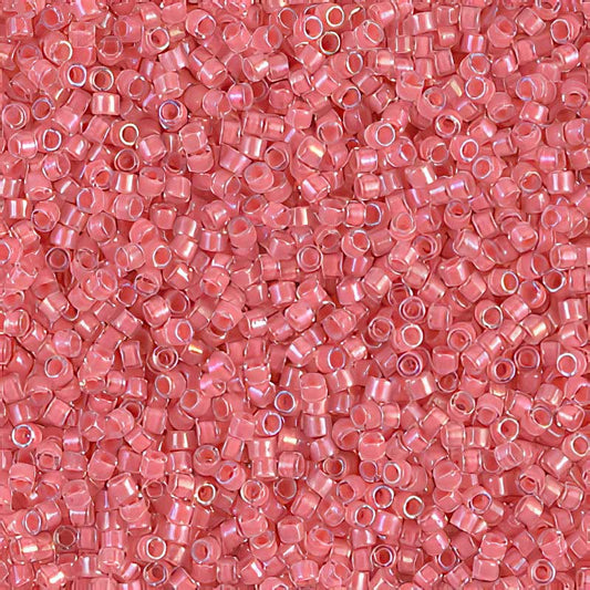 Delica Beads 11/0 - db0070b - Lined Rose Pink AB 50g