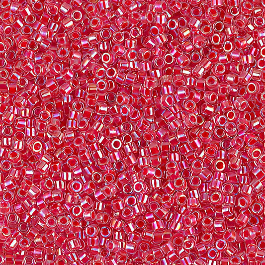 Delica Beads 11/0 - db0075b - Lined Dark Rose AB 50g