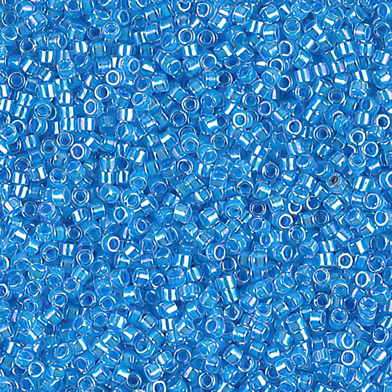 Delica 11/0 Beads - db0076 - Light Blue Lined Crystal AB 5.2g