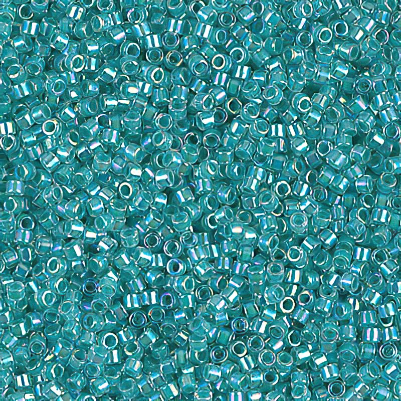 Delica Beads 11/0 - db0079b - Lined Aqua Blue AB 50g