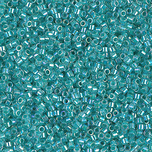 Delica Beads 11/0 - db0079b - Lined Aqua Blue AB 50g