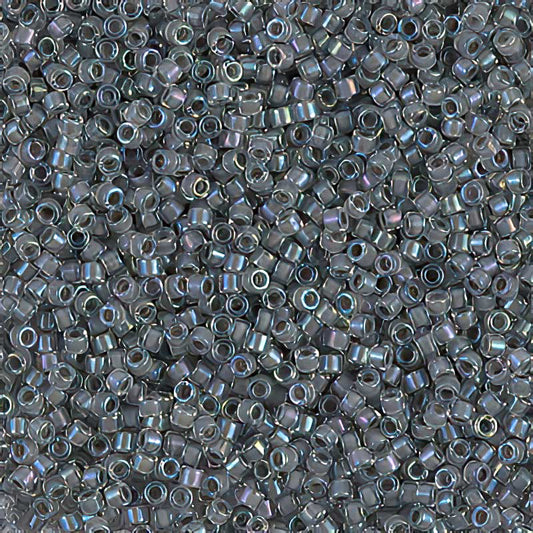 Delica Beads 11/0 - db0081b - Lined Dark Grey AB 50g