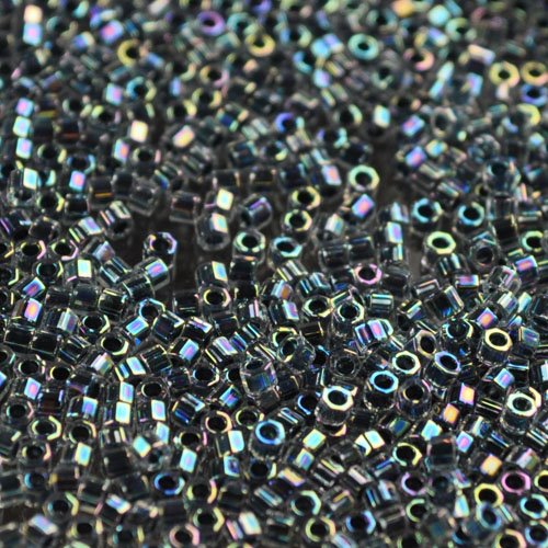 Delica 11/0 Hex-cut Beads - db0085c - Dyed Blue Lined AB 5.2g