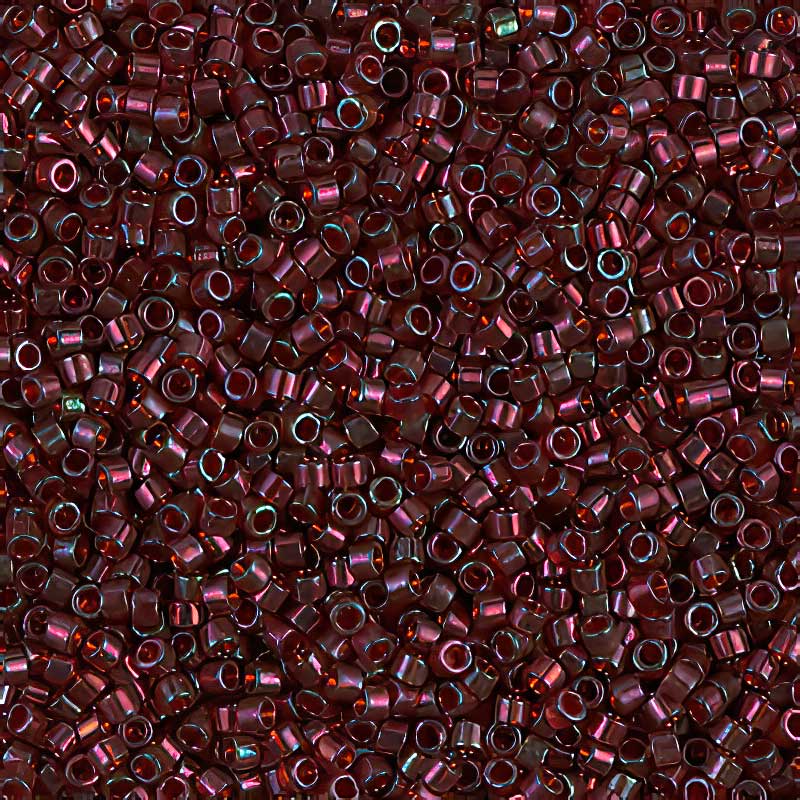 Delica 11/0 Beads - db0105 - Gold Luster Transparent Dark Red 5.2g