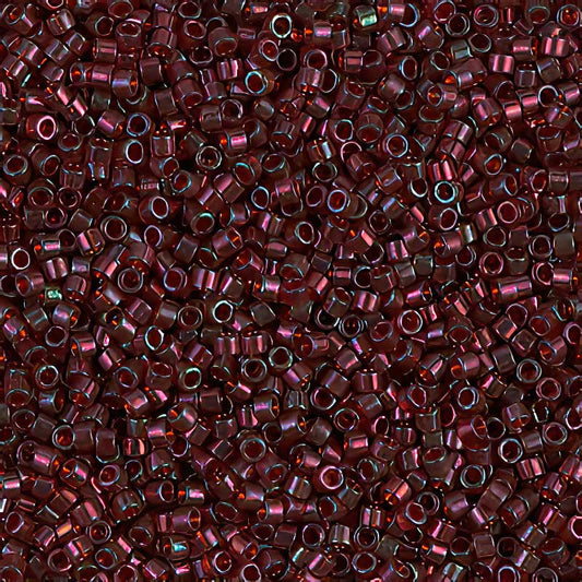Delica Beads 11/0 - db0105b - Gold Luster Transparent Dark Red 50g