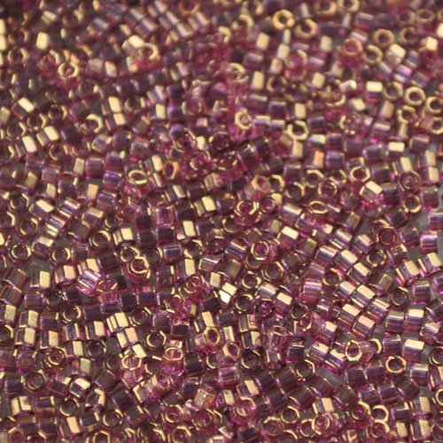 Delica 11/0 Hex-cut Beads - db0108c - Cinnamon Amethyst Gold Luster 5.2g