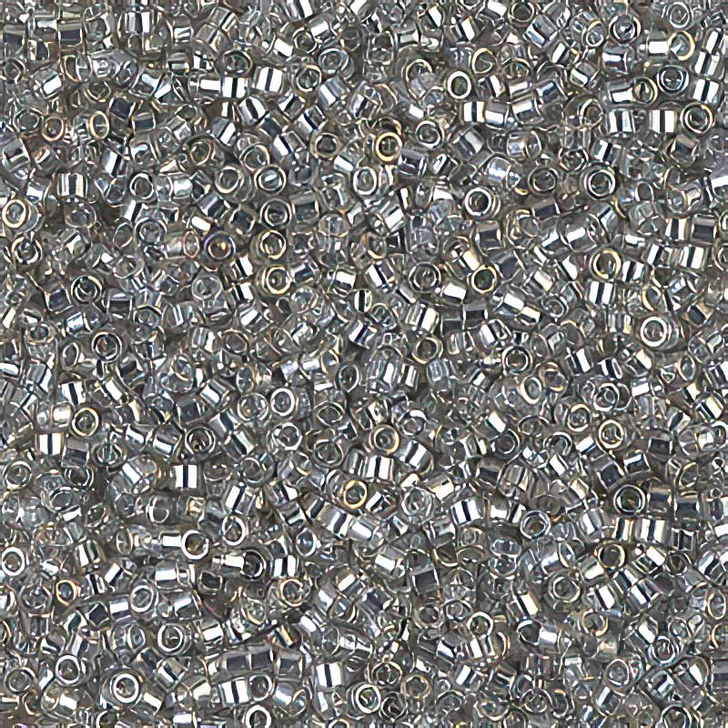 Delica Beads 11/0 - db0114b - Transparent Silver Grey Luster 50g