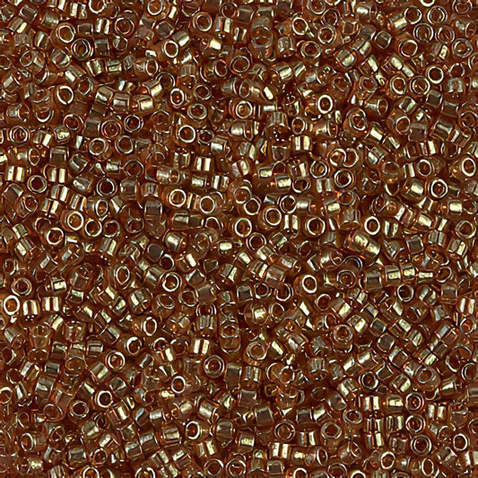 Delica Beads 11/0 - db0121b - Dark Topaz Gold Luster 50g