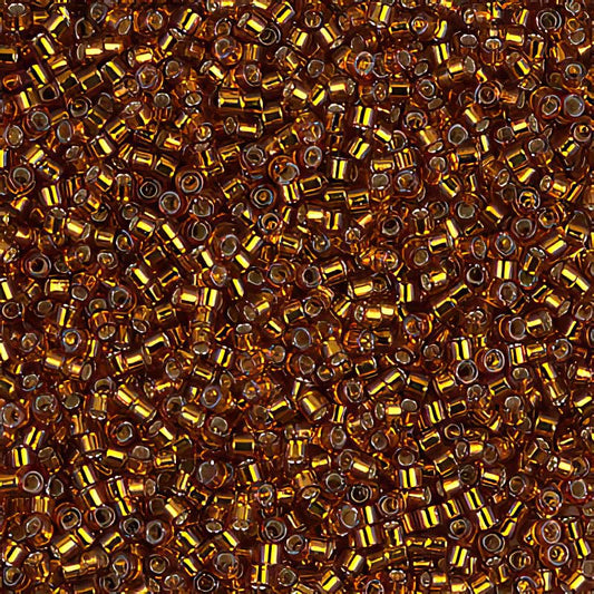 Delica 11/0 Beads - db0144 - Silver Lined Amber 5.2g